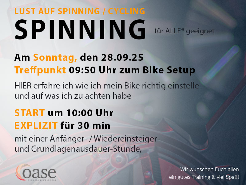 Lust auf Spinning?